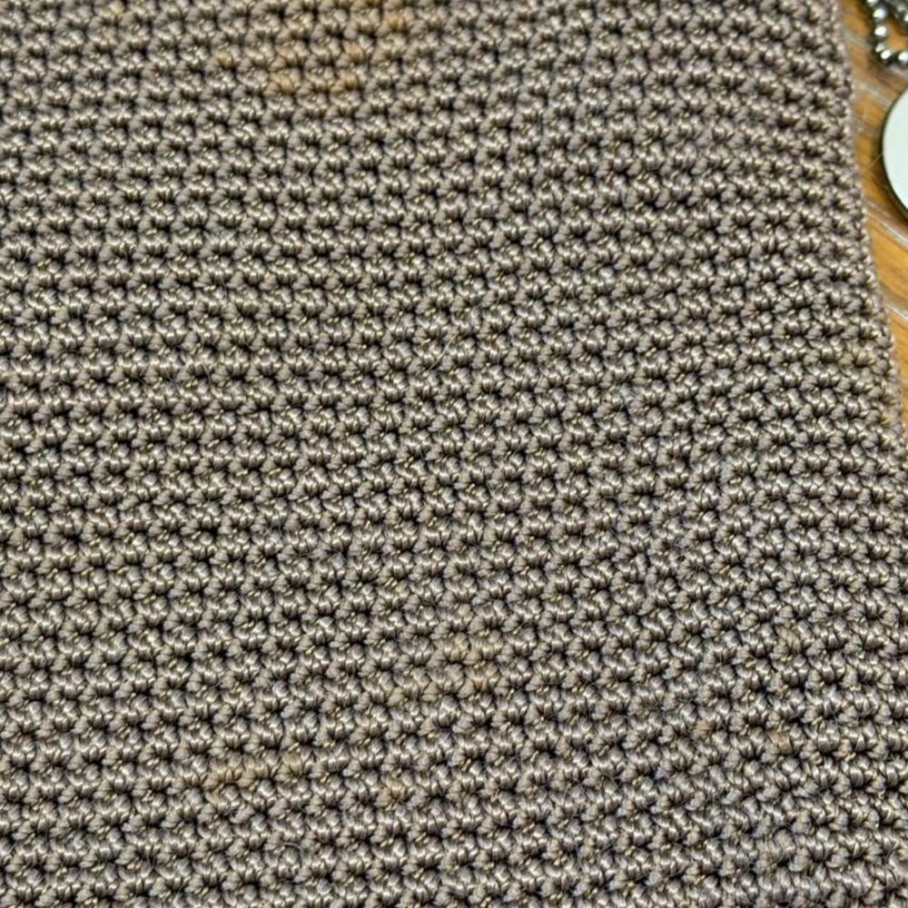 Vintage The Sak Brown Crochet Pouch Cosmetic Bag - Picture 3 of 8